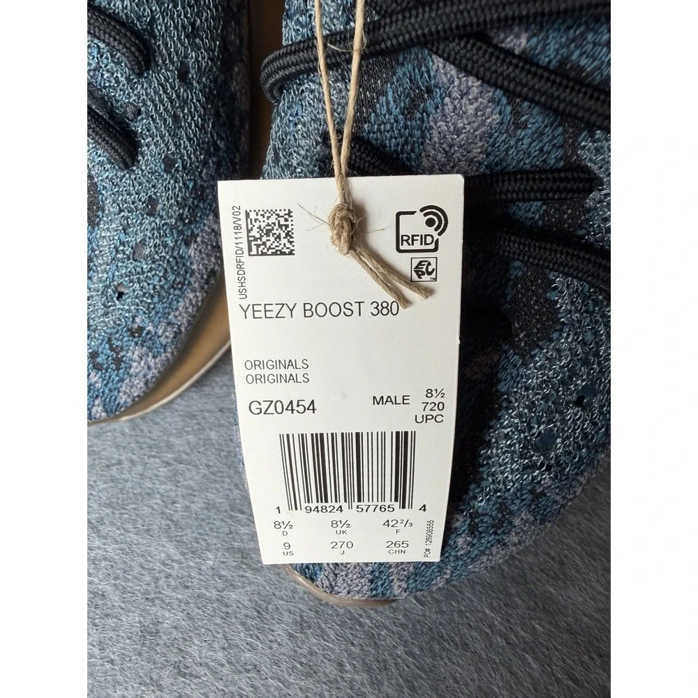 Streetwear Blokewear Yeezy Boost 380 Covellite by Adidas Sneakers Men's Size 9